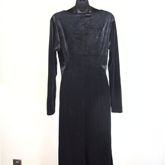 Zaberry Black Velvet Dress with Rouching Size Large - Picture 11 of 11